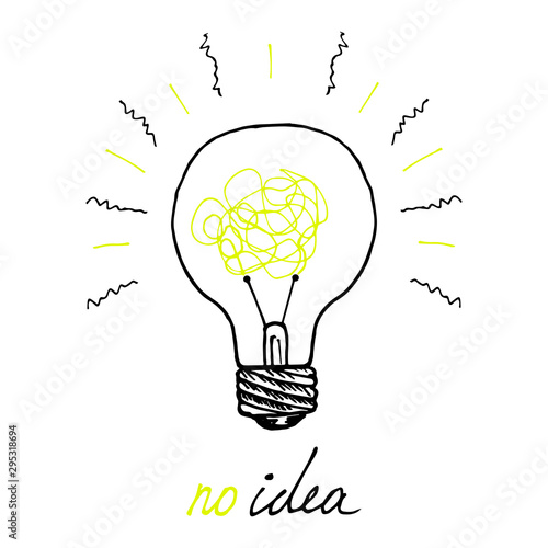 No idea concept , confuse brush line. Bulb