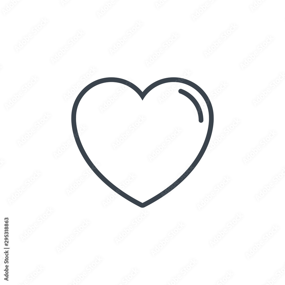 heart love icon line design