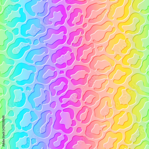 Abstract holographic leopard fur pattern