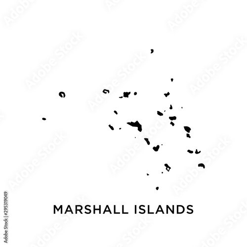 Marshall Islands map vector design template