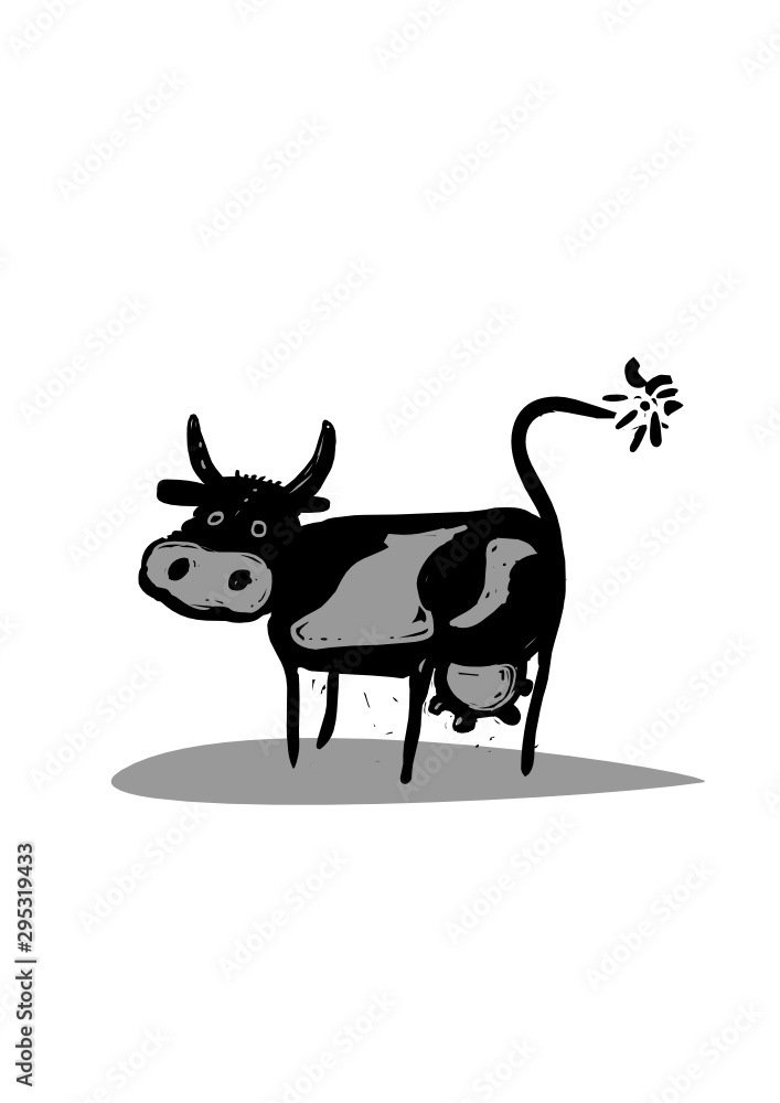 Funny cow vector illustration Funny cow vector illustration