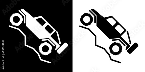 Off Road 4wd Recreational Vehicle Logo Isolated Vector Illustration