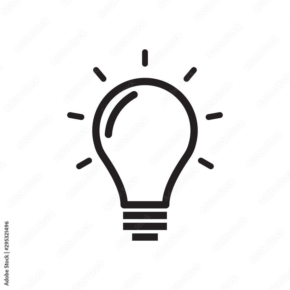bulb icon in trendy flat design bulb icon in trendy flat design