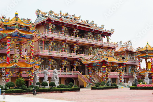 Chinese style. Is a tourist attraction for tourists to pay homage to Chinese gods in Chonburi, Thailand	