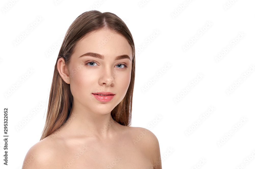 Model with perfect skin without wrinkles and black spots Model with perfect skin without wrinkles and black spots