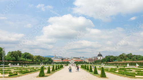 View at Belvedere gardens in Vienna , Austria