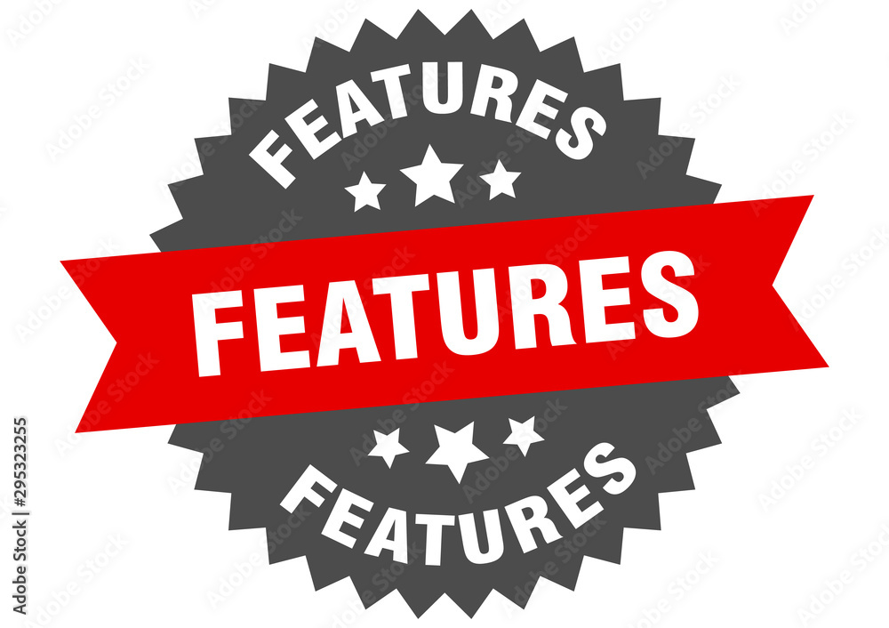 features sign. features red-black circular band label features sign. features red-black circular band label