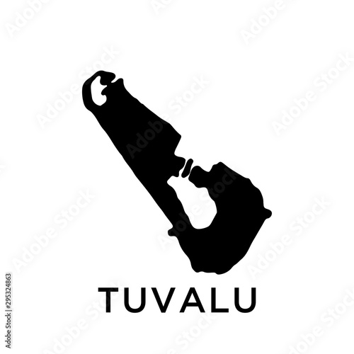 Tuvalu map vector design template photo