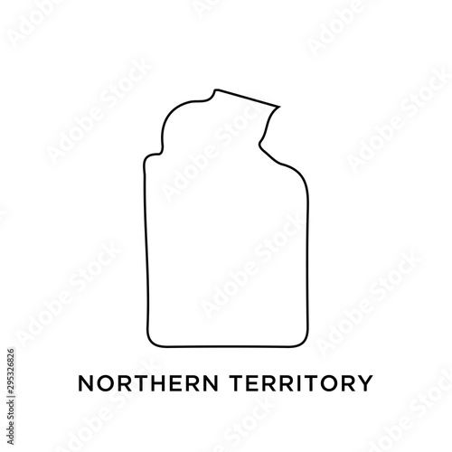 Northern Territory map vector design template