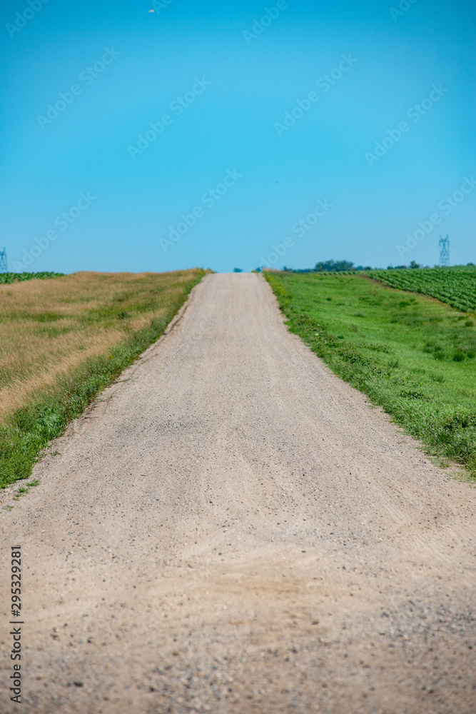 gravel road in the summer gravel road in the summer