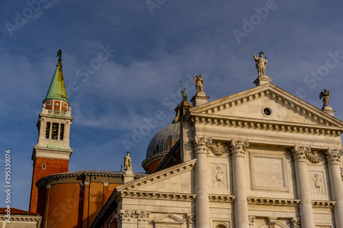 San Giorgio campanile in Venice Italy europe. Beautiful image of San Giorgio in venice during sunset © FitchGallery