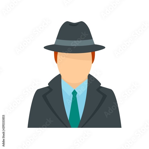 Police detective icon. Flat illustration of police detective vector icon for web design