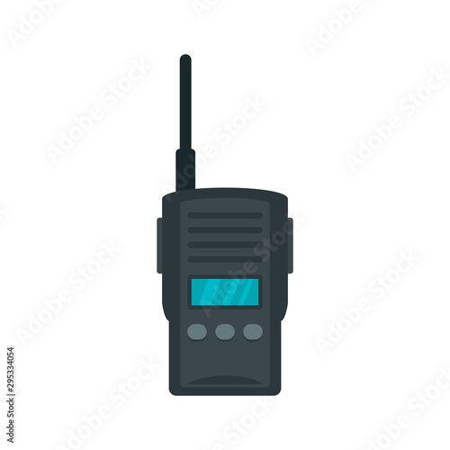 Walkie talkie icon. Flat illustration of walkie talkie vector icon for web design photo