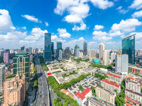 Photography city skyline in shanghai china