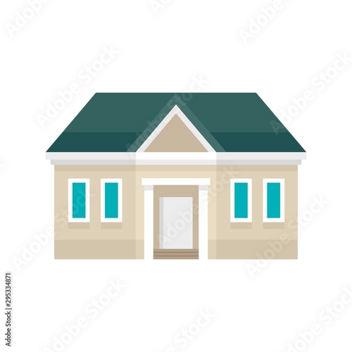 Courthouse icon. Flat illustration of courthouse vector icon for web design