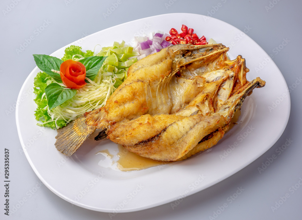 Fried Fish with Fish Sauce (Thai Food) Fried Fish with Fish Sauce (Thai Food)