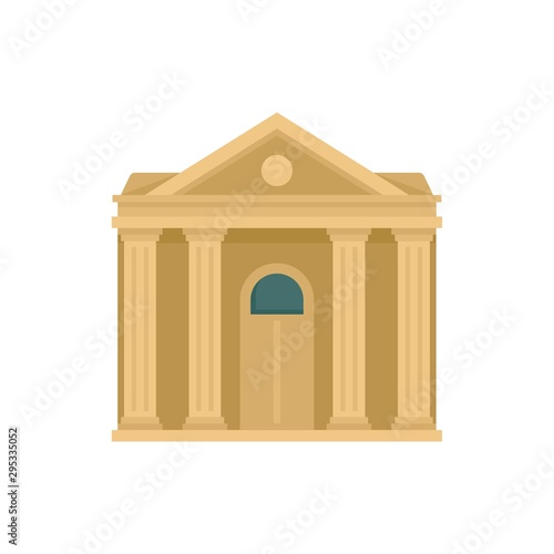 Courthouse institution icon. Flat illustration of courthouse institution vector icon for web design © anatolir
