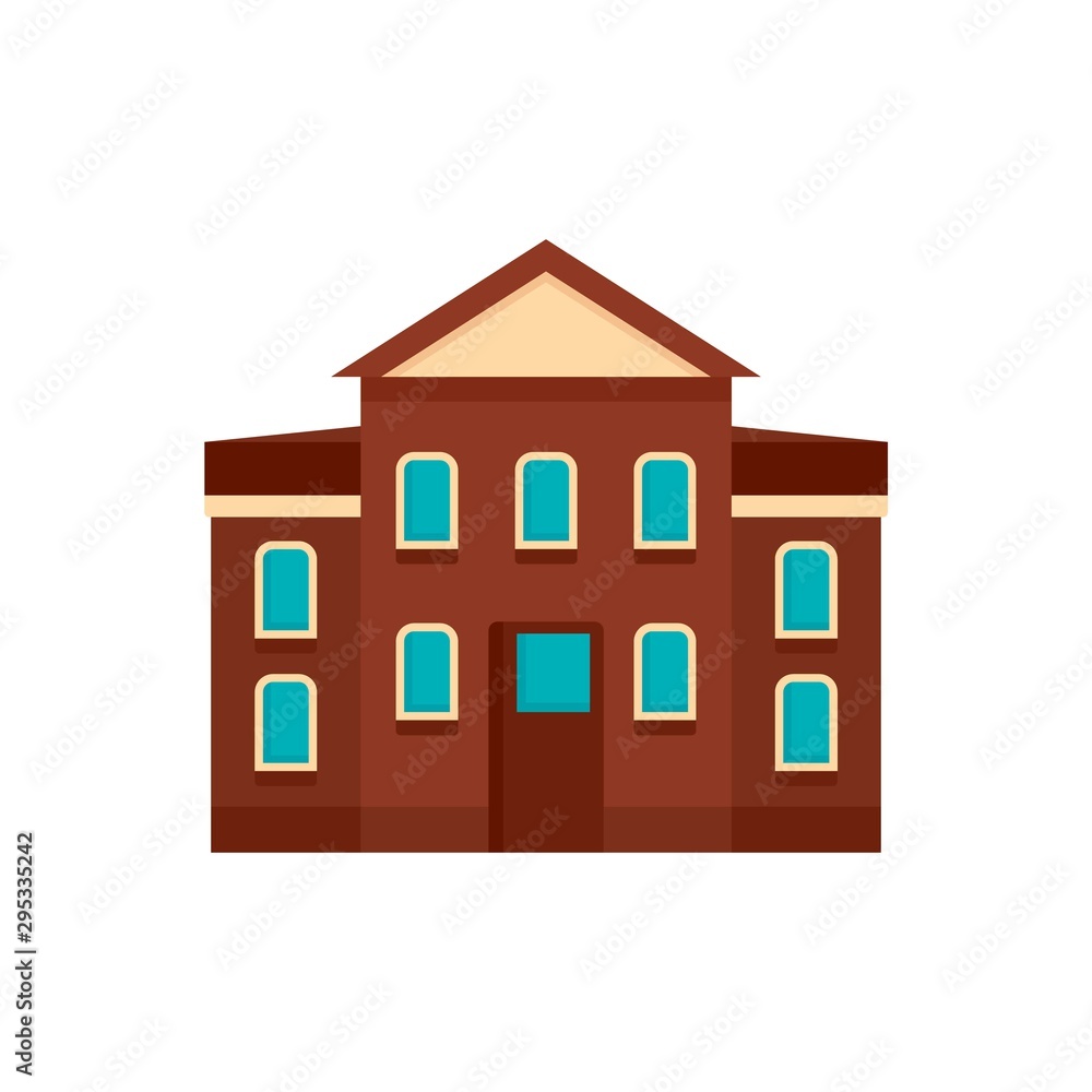 Street courthouse icon. Flat illustration of street courthouse vector icon for web design Street courthouse icon. Flat illustration of street courthouse vector icon for web design