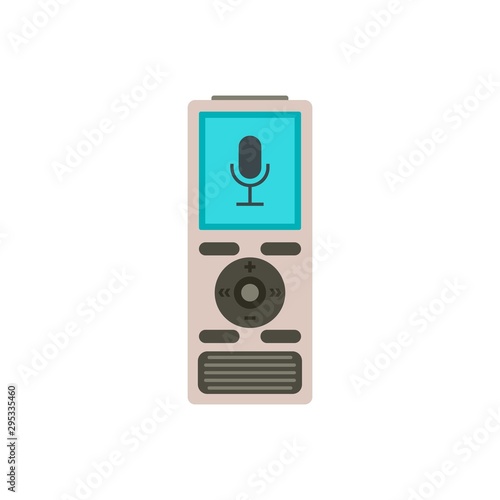 Digital dictaphone icon. Flat illustration of digital dictaphone vector icon for web design