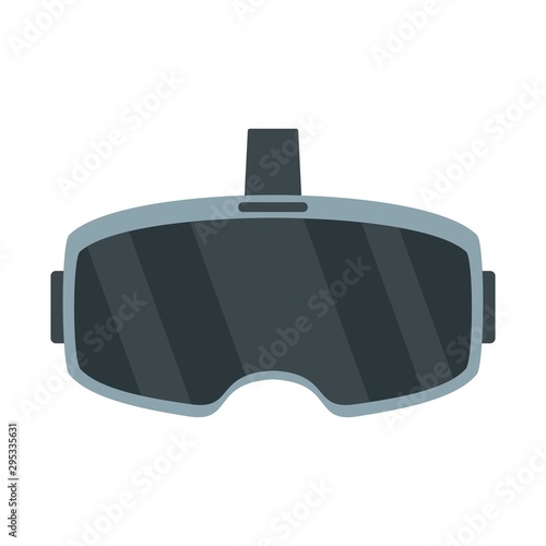 Vr helmet icon. Flat illustration of vr helmet vector icon for web design