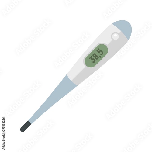 Electronic thermometer icon. Flat illustration of electronic thermometer vector icon for web design
