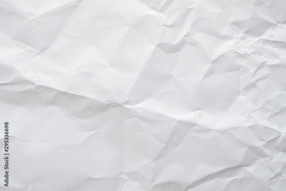 Obraz premium Abstract white crumpled paper texture background