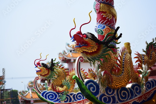 Wallpaper Mural Dragon Statue at Chinese temple Torontodigital.ca