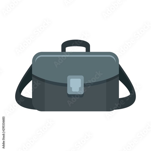 Camera bag icon. Flat illustration of camera bag vector icon for web design