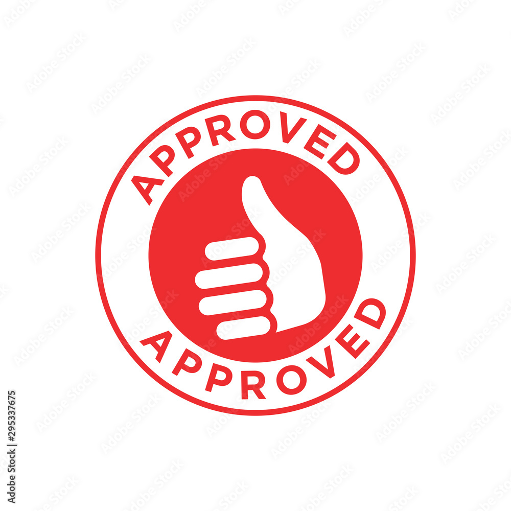 Approved Banner, Seal and Badge Vector Template Approved Banner, Seal and Badge Vector Template