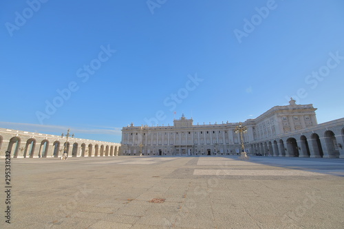 Royal palace building Madrid Spain