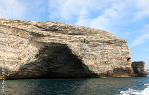 big Cave like hat of Napoleon near Bonifacio Town in Corsica Fra photo