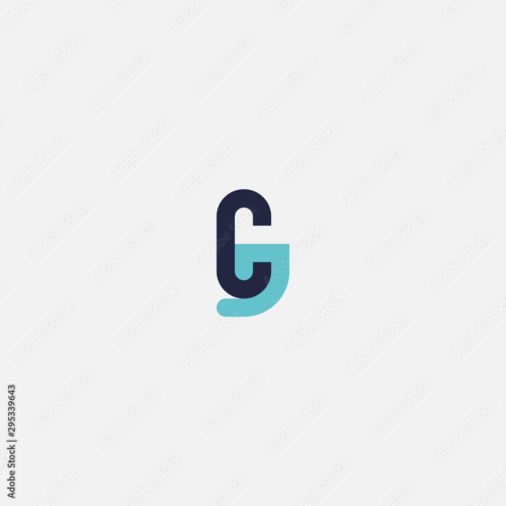 Letter CJ Logo, Simple Design Initial Cj. Letter CJ Logo, Simple Design Initial Cj.