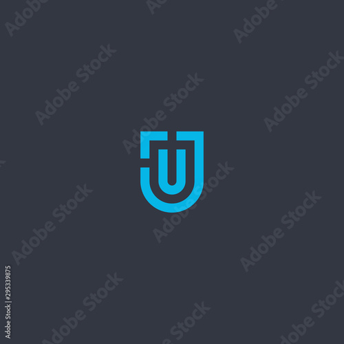 Logo Letter U And J, Concept Letter U + J, Simple Design.