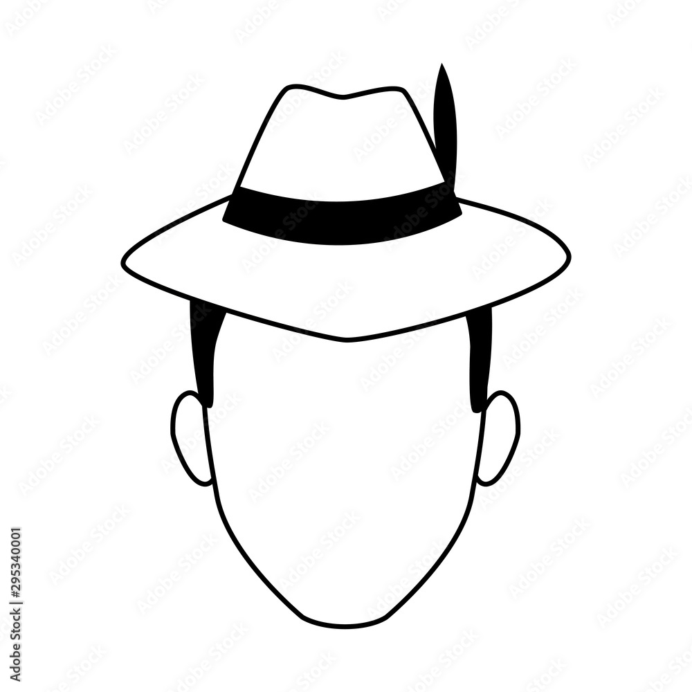avatar man with hipster hat icon avatar man with hipster hat icon