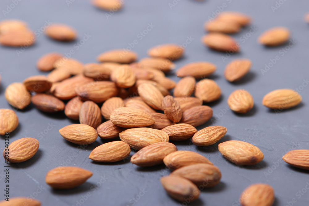 whole almonds on the table. whole almonds on the table.