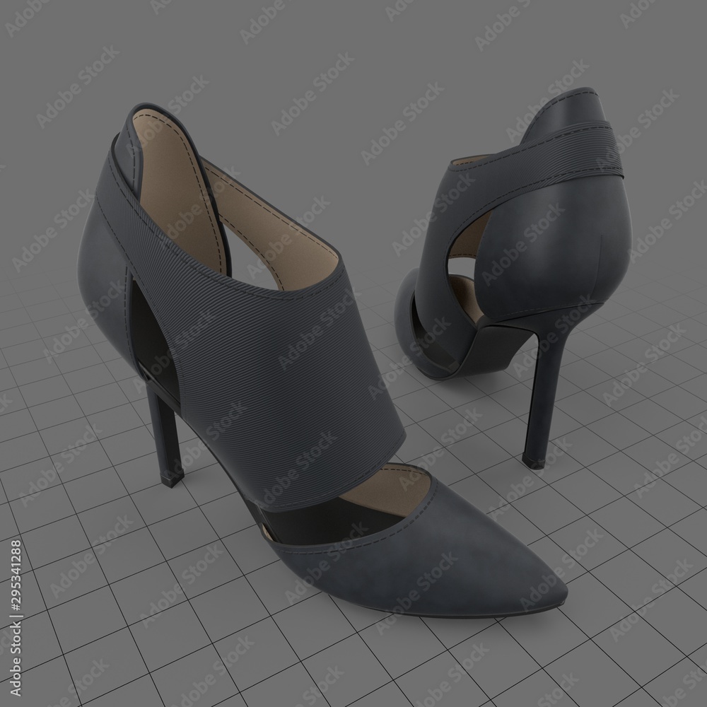 Sublime Fashion Oxford High Heels Set 01 3D Figure Assets  3DSublimeProductions