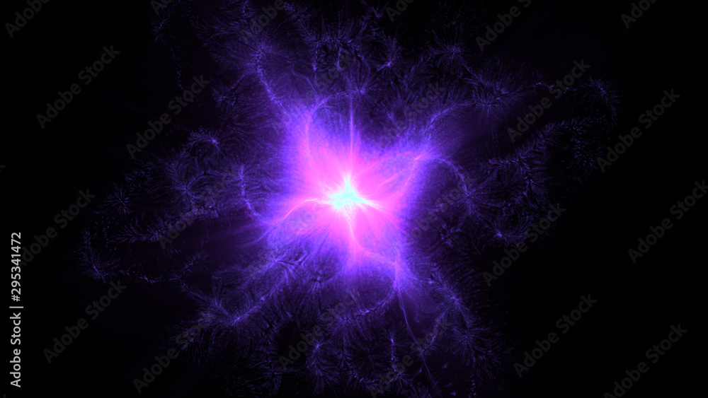 3D rendered particles fluid illustration evolving from centre and spreading across like magic happening 3D rendered particles fluid illustration evolving from centre and spreading across like magic happening