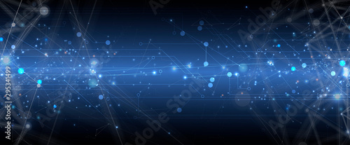Abstract circuit board futuristic technology processing background