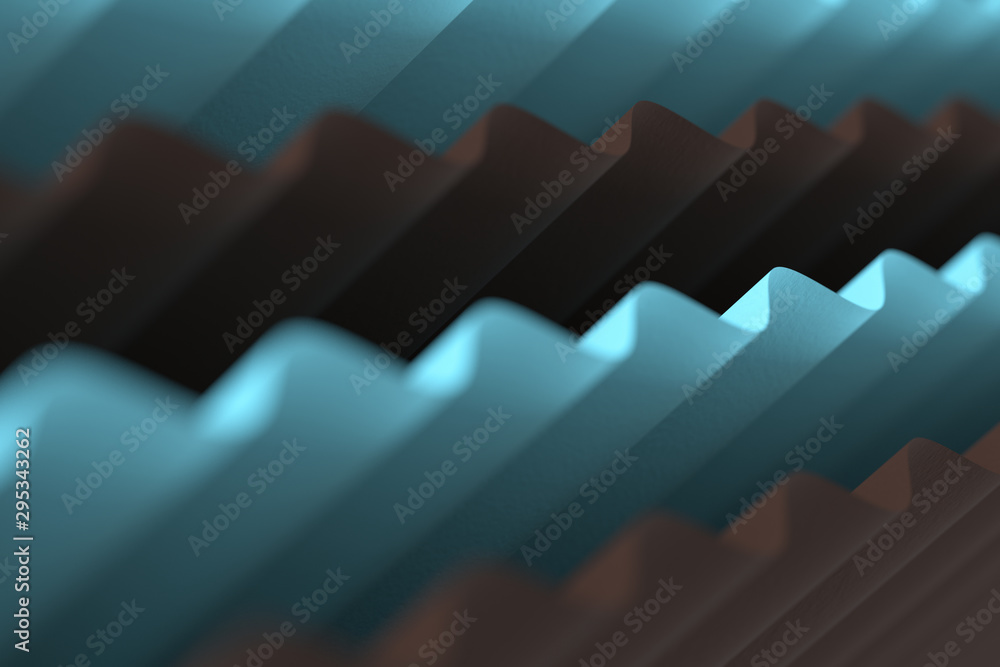 Fototapeta premium Abstract blank paper, gradient background, 3d rendering.