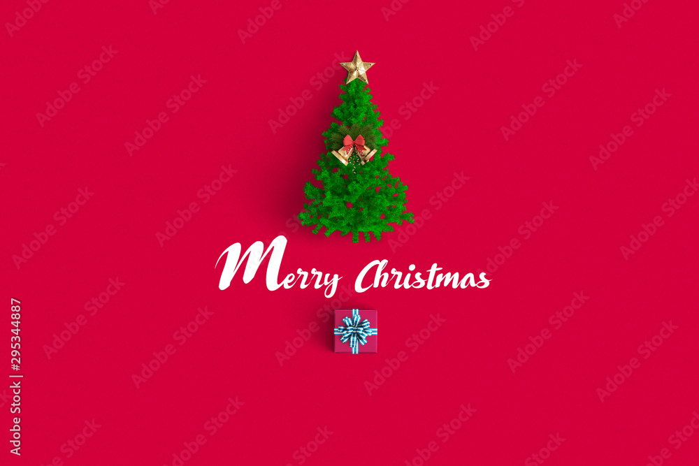 Merry christmas  on color background