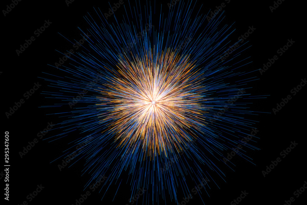 Golden glowing radial lines, magical lines, 3d rendering. Golden glowing radial lines, magical lines, 3d rendering.