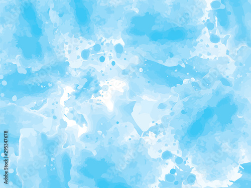 Watercolor blue abstract background. Brush paint watercolor abstract background. Hand painted watercolor background.