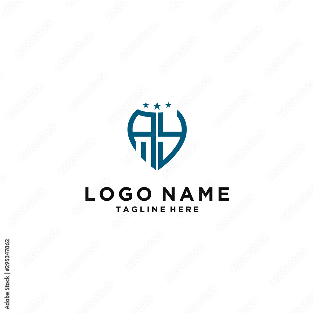 logo design for companies, Inspiration from the initial letters of the AY logo icon. - Vector logo design for companies, Inspiration from the initial letters of the AY logo icon. - Vector