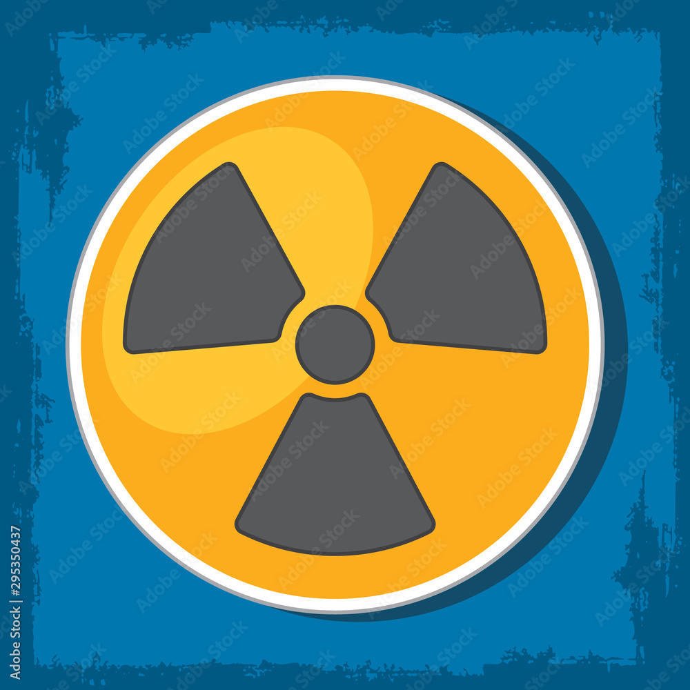 Radioactivity, symbol of radioactive waste logo. Radioactivity, symbol of radioactive waste logo.