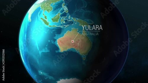 Australia - Yulara - Zooming from space to earth