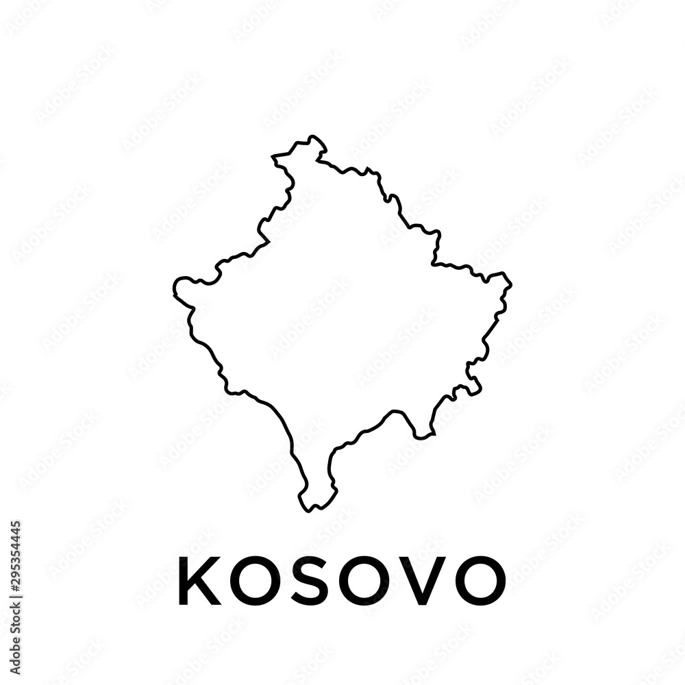Kosovo map vector design template