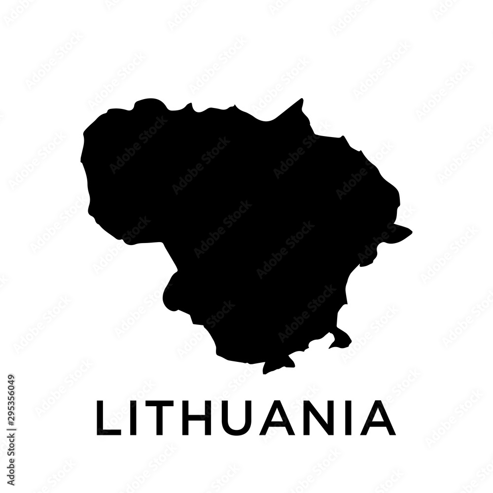 Lithuania map vector design template