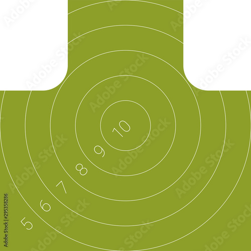 70cm chest shaped target for shooting practice on a firing range