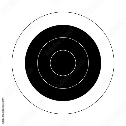 Circular target for the shooting practice on a rifle range.