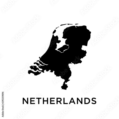 Netherlands map vector design template